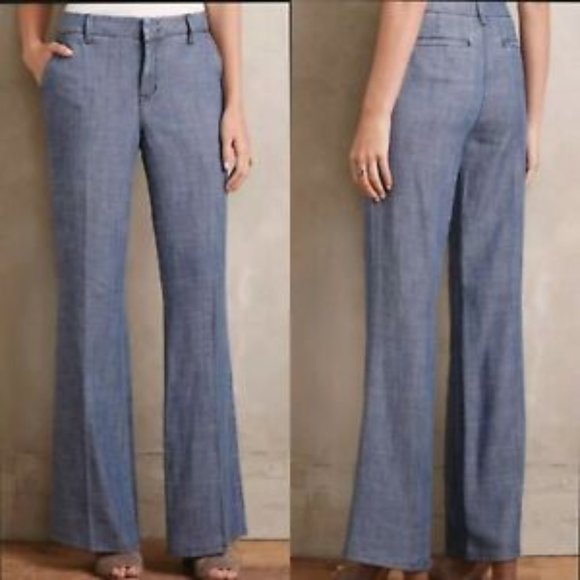 Anthropologie Pants - ANTHROPOLOGIE | Level 99 Wide Leg Linen Pant Size 28